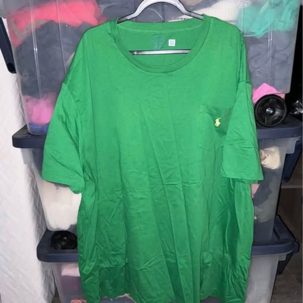 Polo Ralph Lauren Green Pocket T-Shirt Size 5XB